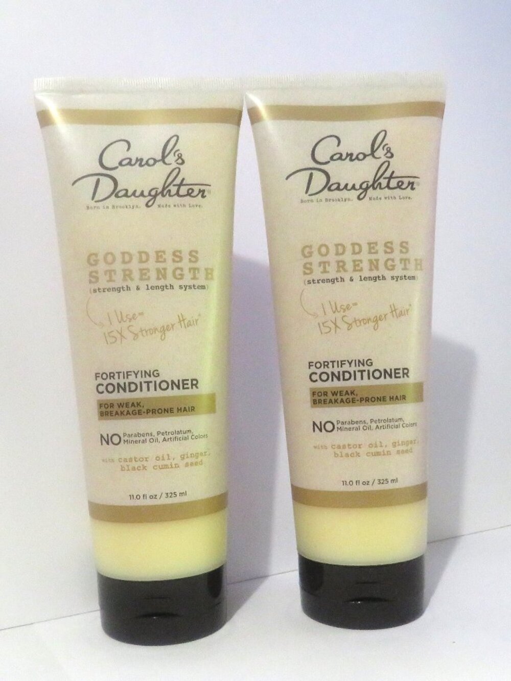 CAROL'S DAUGHTER GODDESS STRENGTH FORTIFYING CONDITIONER 11 0Z 2PC LOT